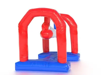 Modular inflatable water park WRECKING BALLS Low-poly 3D model