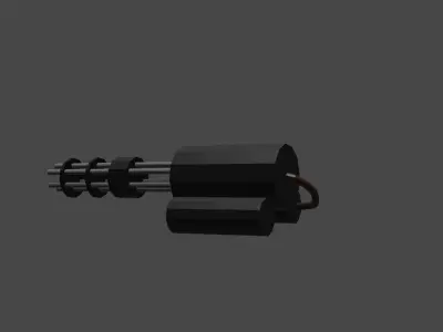 Machine Gun Low Poly Low-poly 3D model