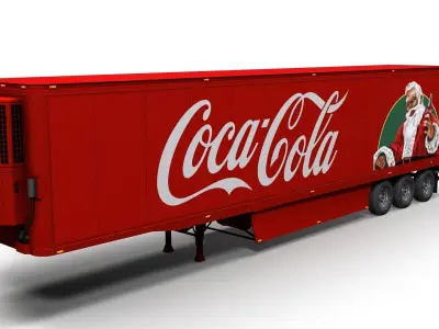 Coca-Cola christmas trailer Low-poly 3D model