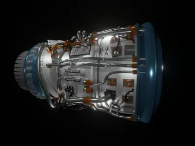 HAVOC-A01 Fictional Jet Engine 3D model