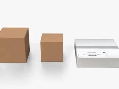 Cardboard Box Collection - Square Proportion Set 