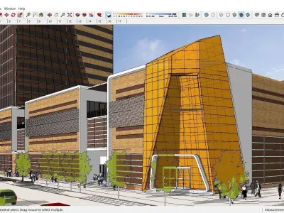 Sketchup Commercial Complex L5 3D model