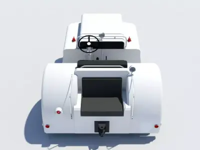 Clark CT120 Vintage Pushback GSE Static Scene Ready Low-poly 3D model