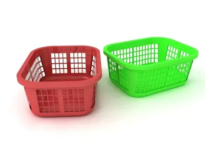 plastic basket 3D model