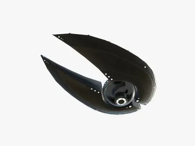 Alien Spaceship UFO I03 Dark Steel - Sci Fi Spacecraft Design Low-poly 3D model