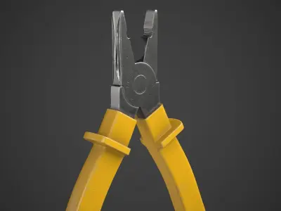 Pliers Low-poly 3D model 3
