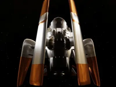 Spaceship scifi  Low-poly 3D model