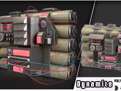 Dynamite 6 Low-poly 3D model