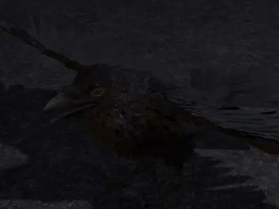 CROW RIG gift for all Free low-poly 3D model