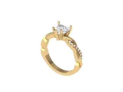  Heart Infinity Ring 3D print model