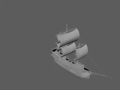 Pirate Ship phase-2 Free 3D model