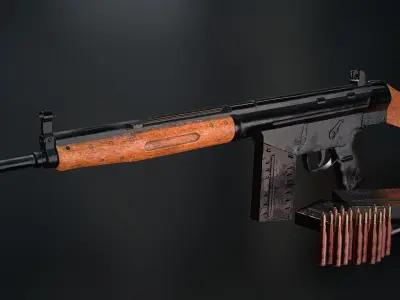 Heckler and Koch G3 Free low-poly 3D model