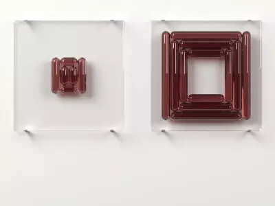 Wall Glass Blocks - Decorative Frame - The Heart - Part 1 3D model
