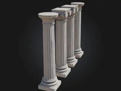 Classical Pillars Series  Foundations of Architectural Heritage 3D model