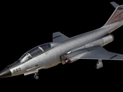McDonnell F-101 Voodoo Low-poly 3D model