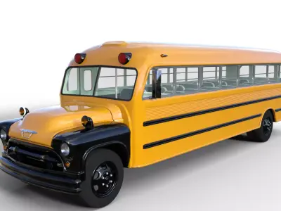 1957 School Bus for DAZ 3D model