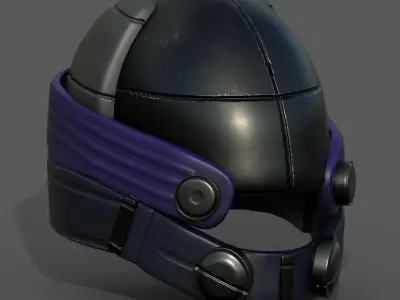 Helmet scifi military combat 3d model low poly  Low-poly 3D model order