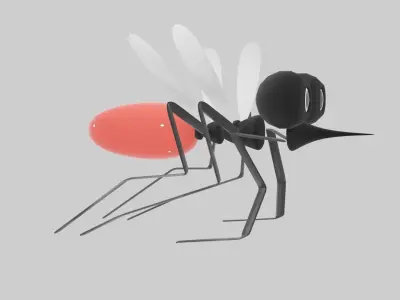 mosquito blood eater low poly 3D model