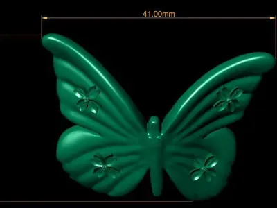 3D butterfly model  3D print model