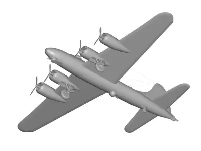 Boeing B-17 Flying Fortress 3D model buy