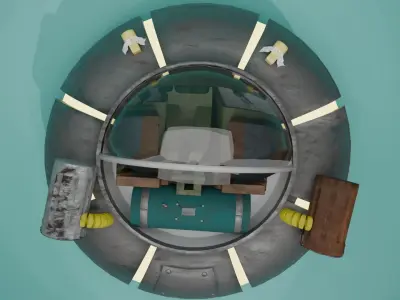 rick and morty space crusier 3D model