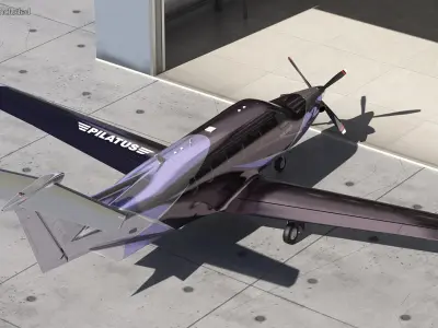 Pilatus PC-12 NGX Simple Interior 3D model