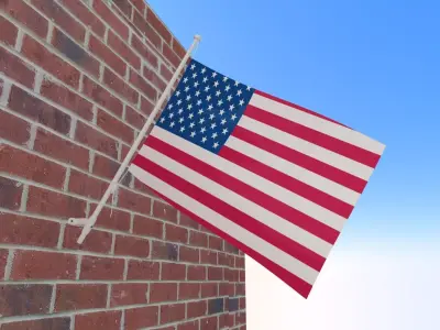 Flag of USA 3D model