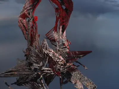 Spider Oni temple  tower 3D model