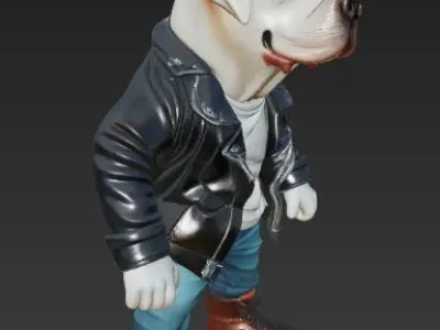 Cool Dog Ultimate Biker-Mechanic 3D Model 3D model