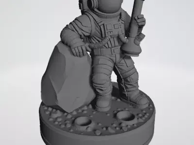 Astronaut Herb Grinder - 2-Part Magnetic Grinder - MellowVerse 3D print model