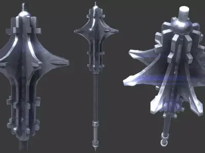 Medieval Mace Low-poly 3D model purchase