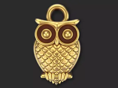 Owl Pendent 01 3D print model