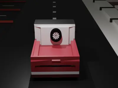 car low ploy Free low-poly 3D model