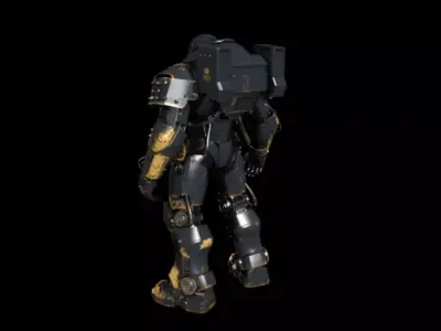 Steel mecha mecha warrior 3D model purchase