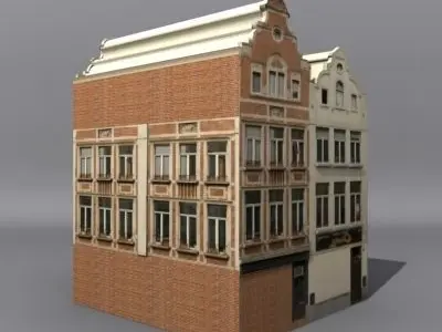Low Poly Building 03  3D model