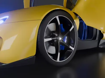 JTX SP50 Raydon Hardtop Hypercar Rigged and animated Low-poly 3D model