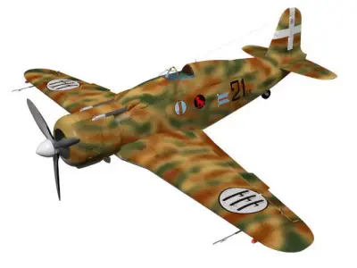Fiat G50 Freccia 3D model