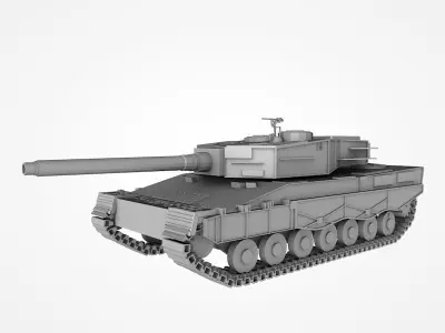 Set of 3 military vehicles 3er Pack Leopard Dora Missiles 3D model
