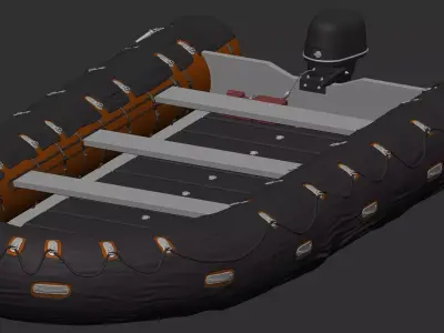Inflatable Lifeboat 3D Printable 3D print model