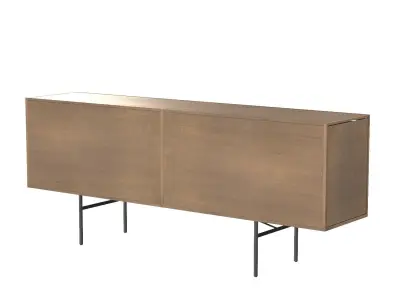 Sunburst Sideboard In Antique Nickel 3D model