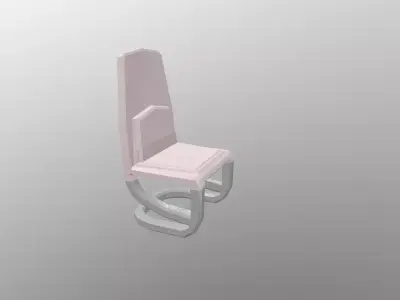 3d Sci-fi chair Low-poly 3D model