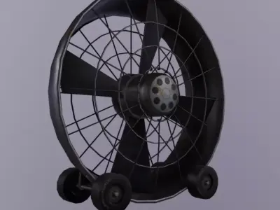 Industrial Fan Low-poly 3D model order