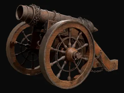 Cannon-5-Old Version Low-poly 3D model