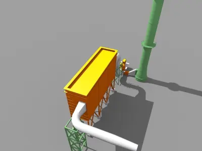 Deduster system 3D model