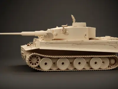 Tiger I tank 3D model purchase