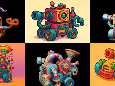 Wood Toy bundle 24 pack 100 glb Low-poly 3D model