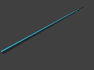 Lance-7 black and blue Low-poly 3D model