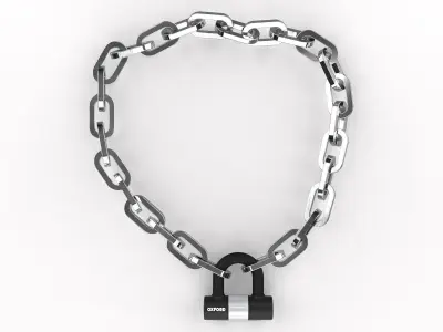 Oxford HD Motorcycle Security Lock and Chain 3D model