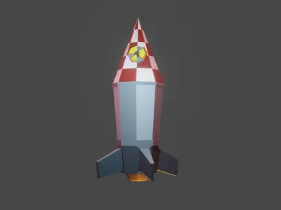 Nuclear Missile for free   Free low-poly 3D model