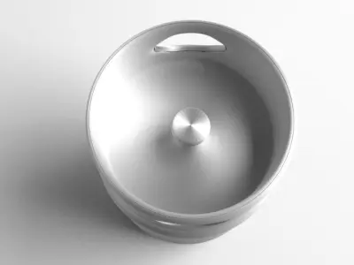 Barrel Steel 15 Gallons 3D model